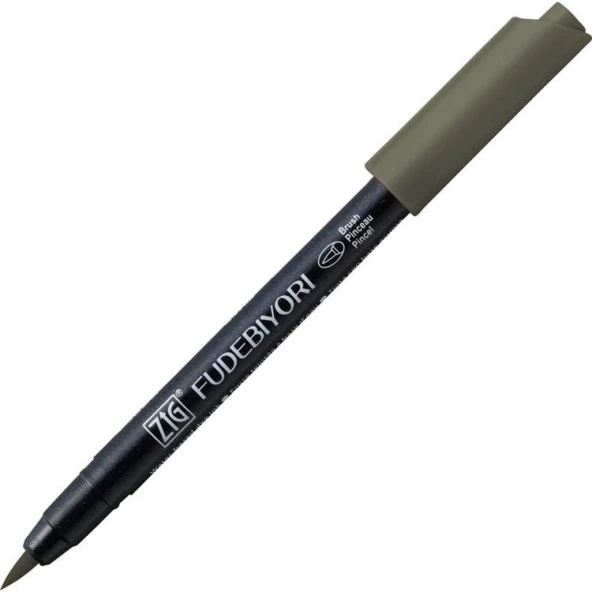 Zig Fudebiyori Brush Pen Fırça Uçlu Kalem 94 GRAY BROWN ürün görseli 1