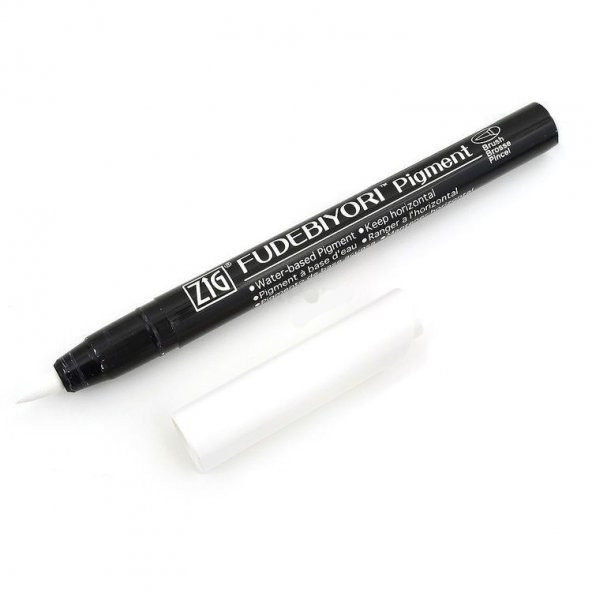 Zig Fudebiyori Pigment Brush Pen Fırça Uçlu Kalem BEYAZ ürün görseli 1