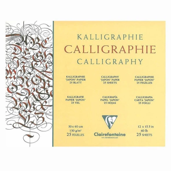 Clairefontaine Calligraphy Blok 130 gr. 25 Yp. 30x40 cm. ürün görseli 1