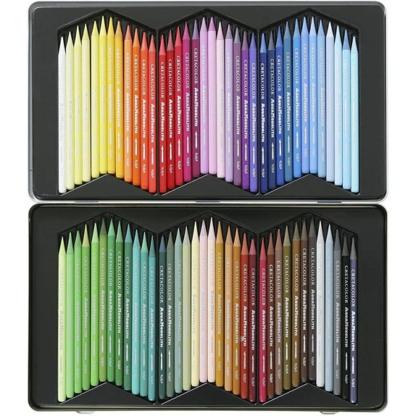 Cretacolor Aqua Monolith Ağaçsız Sulandırılabilr Boya Kalemi 72 Renk Metal Kutu (250 72) ürün görseli 1
