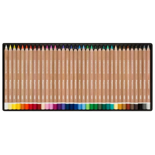 Cretacolor Mega Color Kalın Kuru Boya 36 Renk Metal Kutu (290 36) ürün görseli 1