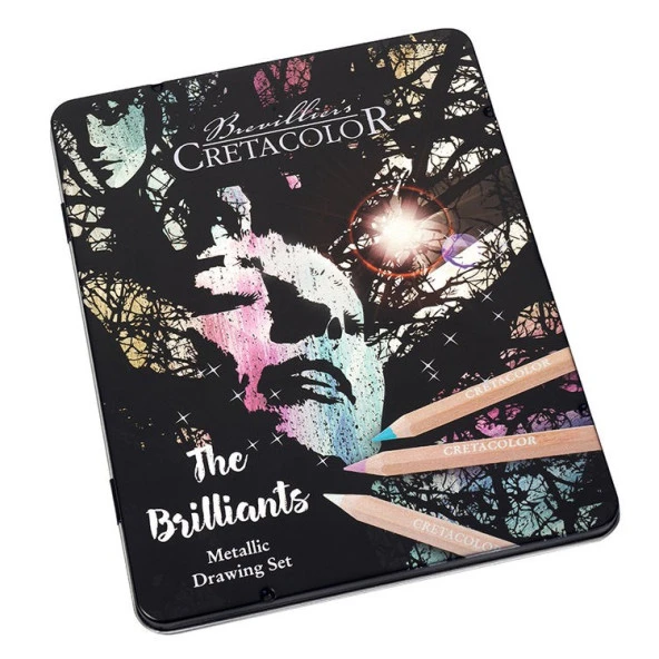 Cretacolor Mega Color Brilliants Metalik Kalın Boya Kalemi 12 Renk (290 98) ürün görseli 1