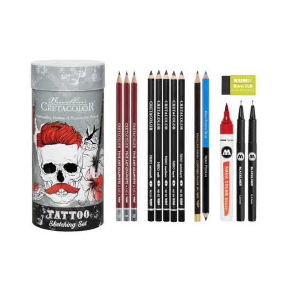 Cretacolor Tattoo Sketching Set Dövme Çizim Seti (400 83) ürün görseli 1