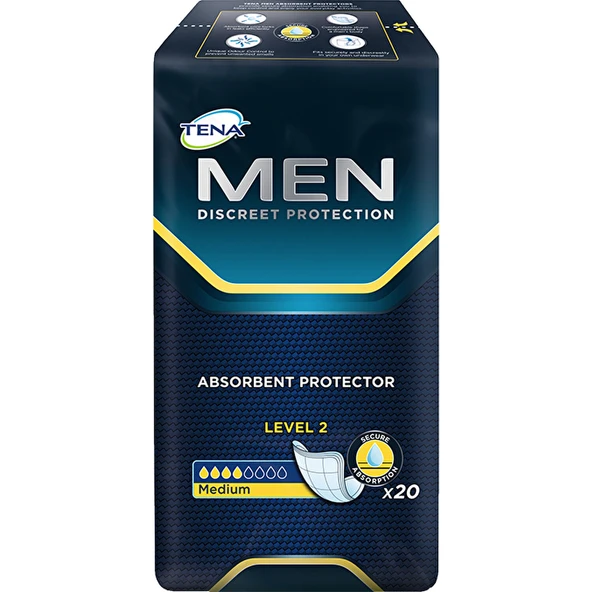 Tena Men Level 2 Erkek Mesane Pedi 20'li    E5 ürün görseli 1