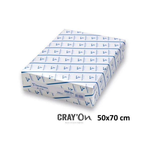 Clairefontaine Crayon Resim Kağıdı 200 gr 50x70 cm 125li Paket ürün görseli 1