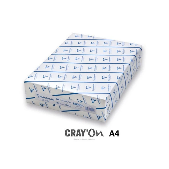 Clairefontaine Crayon Resim Kağıdı 200 gr A4 250li Paket ürün görseli 1