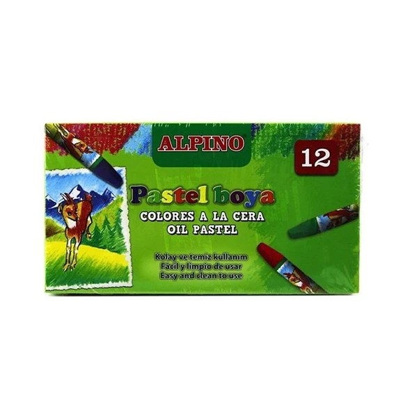 Alpino Yağlı Pastel Boya 12 Renk Karton Kutu ürün görseli 1