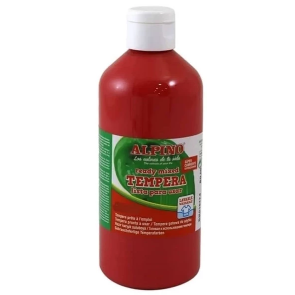 Alpino Tempera (Yıkanabilir) Boya 250 ml. KIRMIZI ürün görseli 1