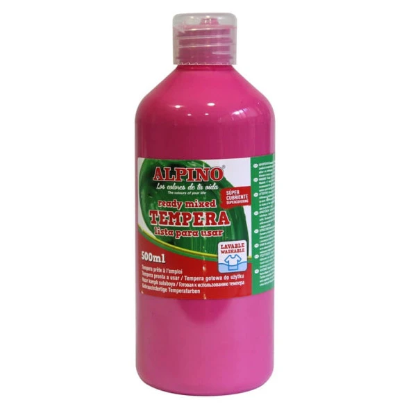 Alpino Tempera (Yıkanabilir) Boya 250 ml. PEMBE ürün görseli 1