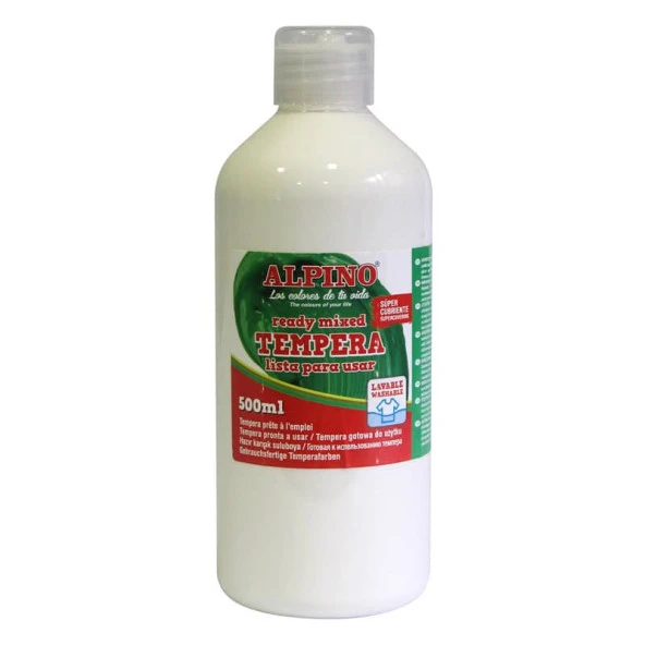 Alpino Tempera (Yıkanabilir) Boya 250 ml. BEYAZ ürün görseli 1