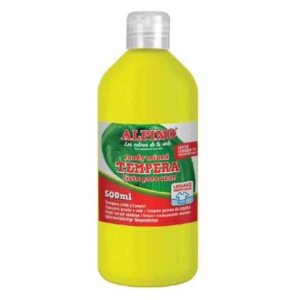 Alpino Tempera (Yıkanabilir) Boya 500 ml. SARI ürün görseli 1