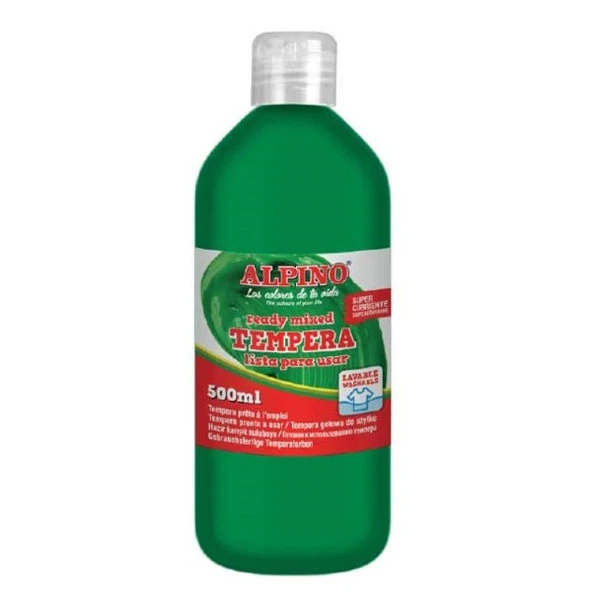 Alpino Tempera (Yıkanabilir) Boya 500 ml. K.YEŞİL ürün görseli 1