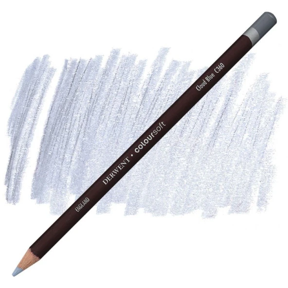 Derwent Coloursoft Pencil Yumuşak Kuruboya Kalemi C360 Cloud Blue ürün görseli 1