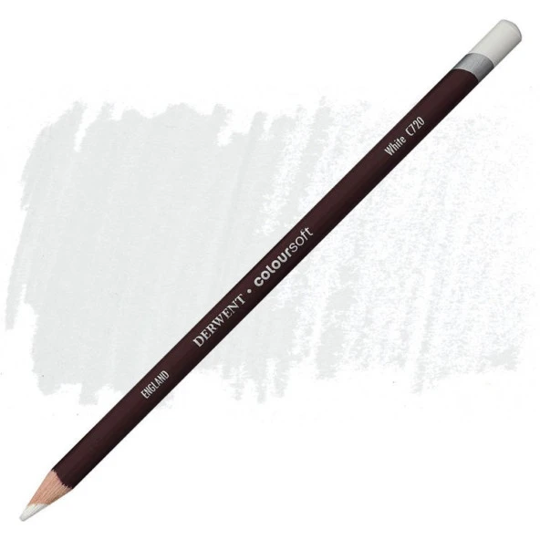 Derwent Coloursoft Pencil Yumuşak Kuruboya Kalemi C720 White ürün görseli 1