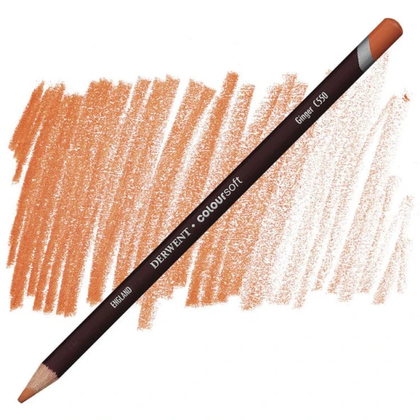 Derwent Coloursoft Pencil Yumuşak Kuruboya Kalemi C550 Ginger ürün görseli 1