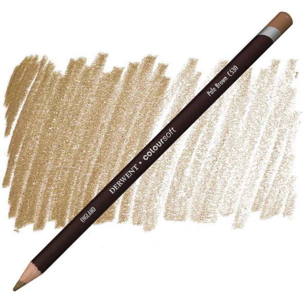 Derwent Coloursoft Pencil Yumuşak Kuruboya Kalemi C530 Pale Brown ürün görseli 1