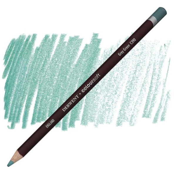 Derwent Coloursoft Pencil Yumuşak Kuruboya Kalemi C390 Grey Green ürün görseli 1