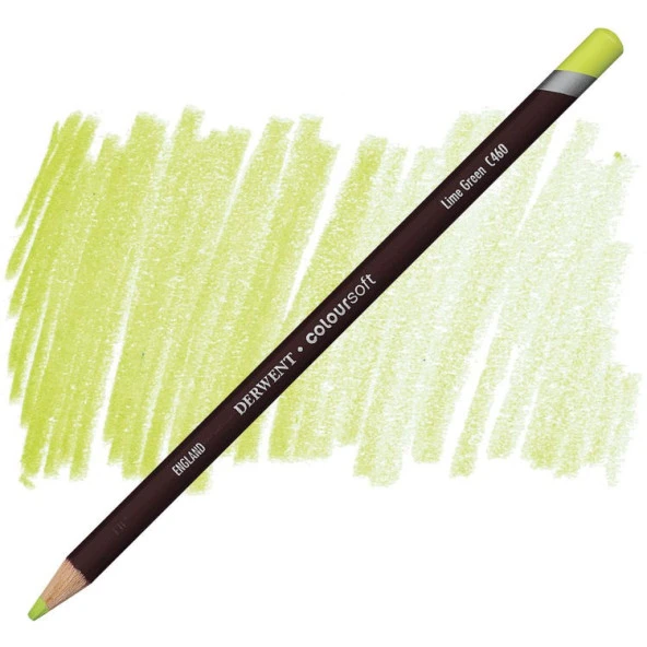 Derwent Coloursoft Pencil Yumuşak Kuruboya Kalemi C460 Lime Green ürün görseli 1