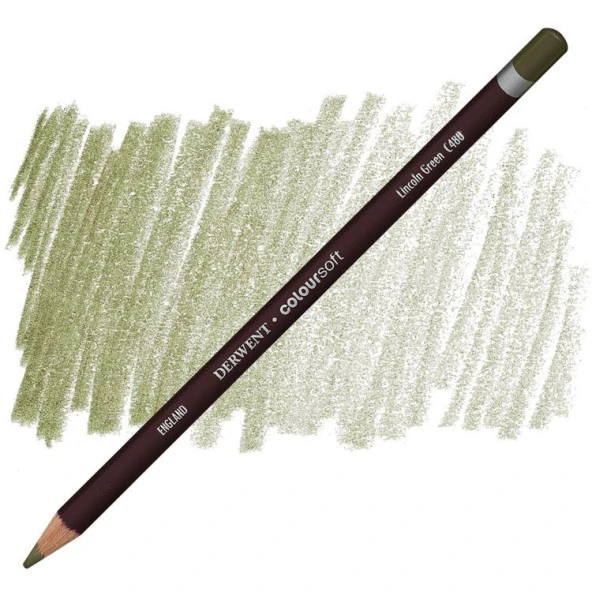 Derwent Coloursoft Pencil Yumuşak Kuruboya Kalemi C480 Lincoln Green ürün görseli 1