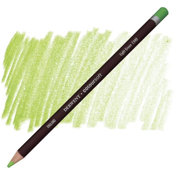 Derwent Coloursoft Pencil Yumuşak Kuruboya Kalemi C440 Light Green ürün görseli 1