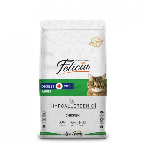Felicia Yetişkin Tavuklu Az Tahıllı HypoAllergenic Kedi Maması 2 Kg ürün görseli 1
