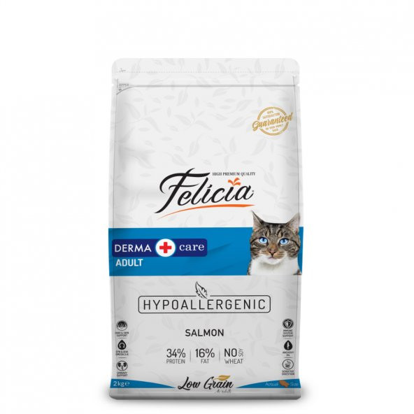 Felicia Yetişkin Somonlu Az Tahıllı HypoAllergenic Kedi Maması 2 Kg ürün görseli 1