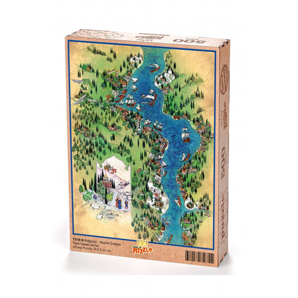 NUSRET ÇOLPAN BOĞAZİÇİ 500 PARÇA AHŞAP PUZZLE ürün görseli 1