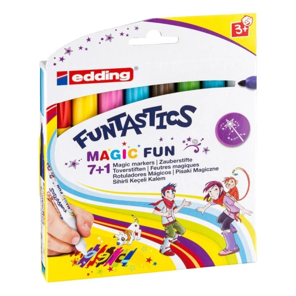 Edding 13 Funtastics Magic Fun Sihirli Keçeli Kelem 8li ürün görseli 1
