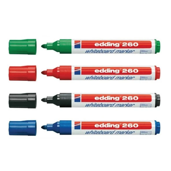 Edding 260 Yazı Tahtası Kalemi 4lü Karışık ürün görseli 1