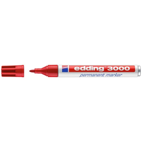 Edding 3000 Permanent Markör Yuvarlak Uç KIRMIZI ürün görseli 1