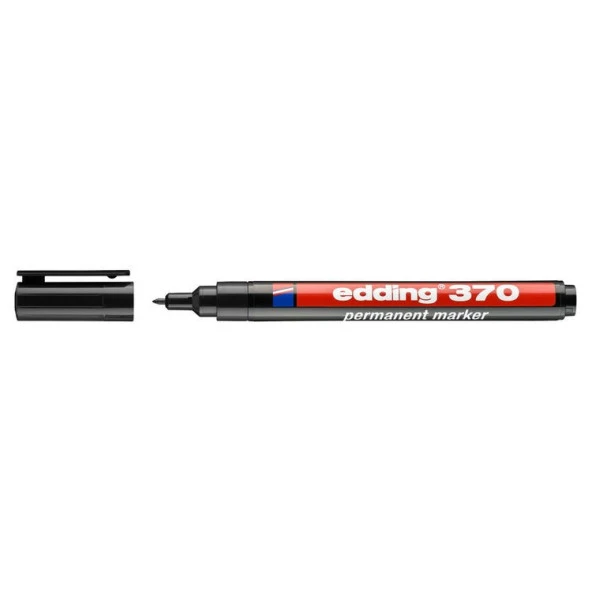 Edding 370 Permanent Marker Asetat Kalemi Siyah ürün görseli 1