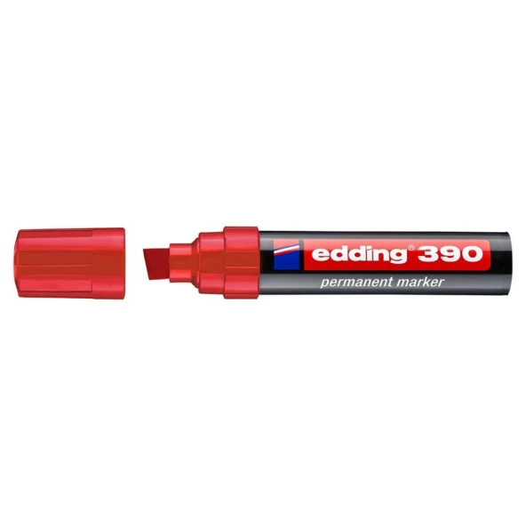 Edding 390 Permanent Markör 12 mm Kesik Uç KIRMIZI ürün görseli 1