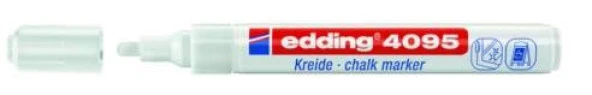 Edding 4095 Kara Tahta ve Cam için Likit Tebeşir Kalemi 3 mm Yuvarlak Uç BEYAZ ürün görseli 1