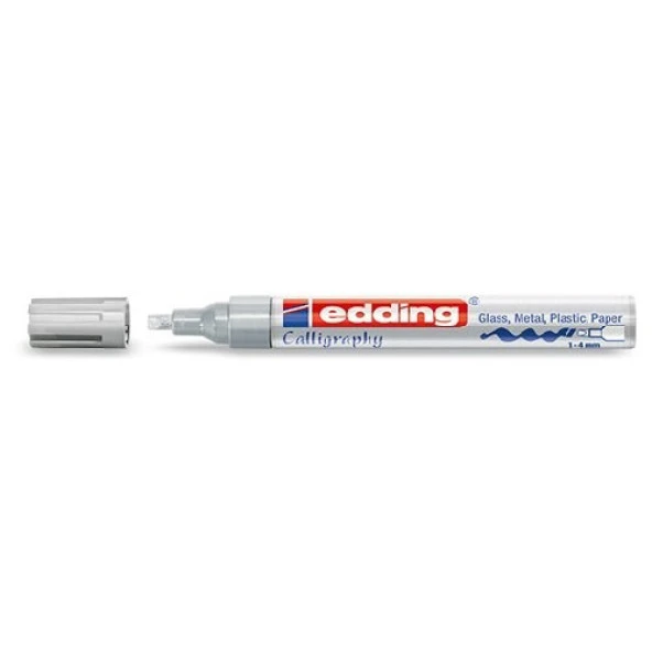 Edding 755 Kaligrafi Kalemi 4 mm GÜMÜŞ YALDIZ ürün görseli 1