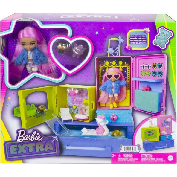Barbie Extra Mini ve Hayvan Dostlarının Seyahat Maceraları Oyun Seti ürün görseli 1