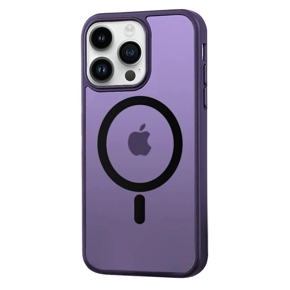 FitCase iPhone 14 Pro Magsafe Özellikli Mor Seri Kapak ürün görseli 1