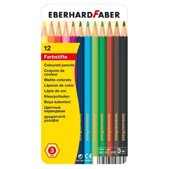 Eberhard Faber Kuru Boya Kalemi 12 Renk Metal Kutu 3mm Mine ürün görseli 1