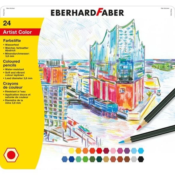 Eberhard Faber Artist Color Kuru Boya Kalemi 24 Renk ürün görseli 1