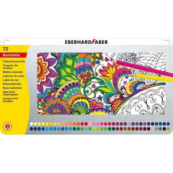 Eberhard Faber Kuru Boya 72 Renk Metal Kutu ürün görseli 1