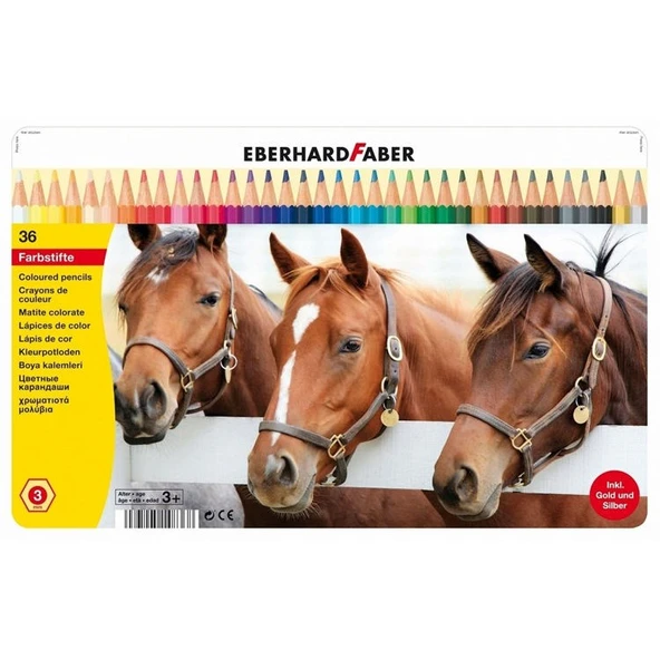 Eberhard Faber Kuru Boya Kalemi 36 Renk Metal Kutu 3mm Mine ürün görseli 1