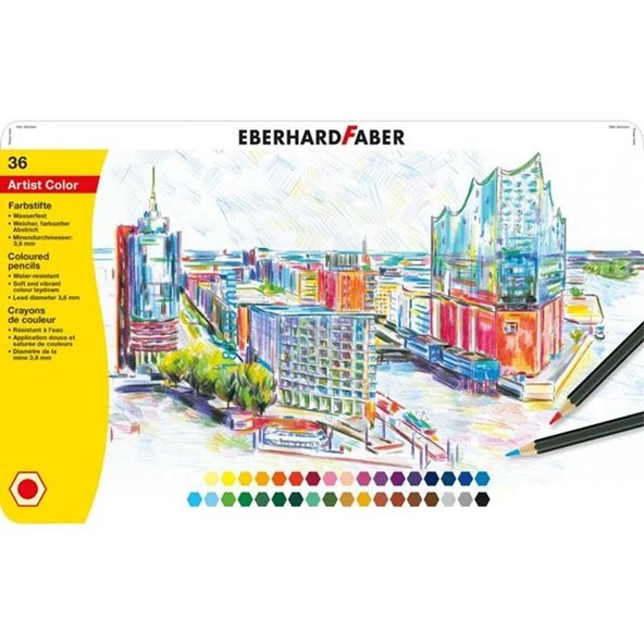 Eberhard Faber Artist Color Kuru Boya Kalemi 36 Renk ürün görseli 1