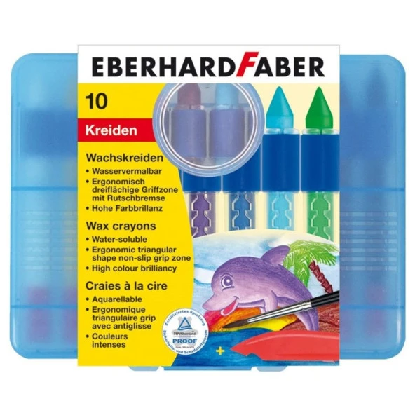 Eberhard Faber Sulandırılabilir Mumlu Pastel Boya 10 Renk ürün görseli 1