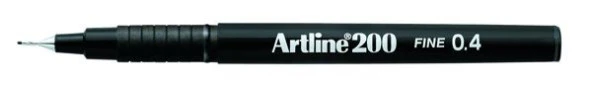 Artline 200 Fineliner 0.4mm İnce Uçlu Yazı ve Çizim Kalemi SİYAH ürün görseli 1