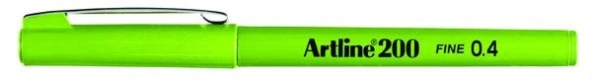 Artline 200 Fineliner 0.4mm İnce Uçlu Yazı ve Çizim Kalemi SARIMSI YEŞİL ürün görseli 1