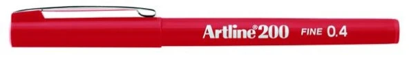 Artline 200 Fineliner 0.4mm İnce Uçlu Yazı ve Çizim Kalemi KIRMIZI ürün görseli 1