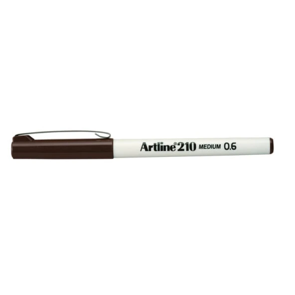 Artline 210N Keçe Uçlu Yazı Kalemi 0,6mm Koyu Kahverengi ürün görseli 1