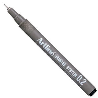 Artline Drawing System Teknik Çizim Kalemi 0.2 mm Siyah ürün görseli 1