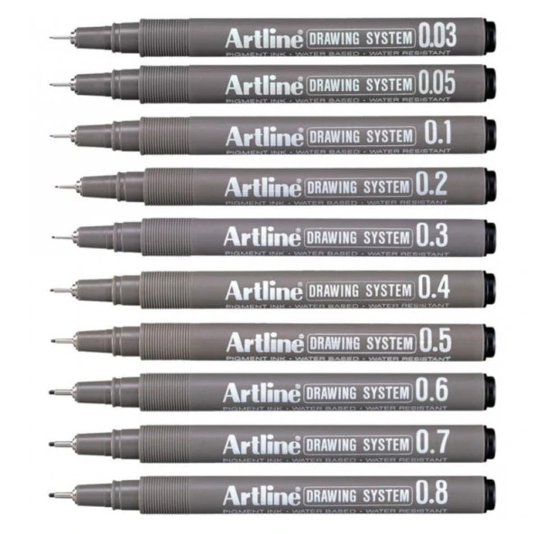 Artline Drawing System Teknik Çizim Kalemi 10lu Set ürün görseli 1
