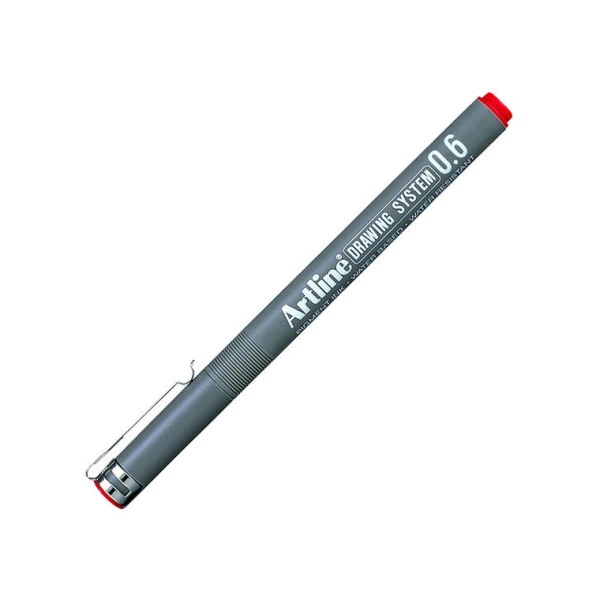 Artline Drawing System Teknik Çizim Kalemi 0.6 mm Kırmızı ürün görseli 1