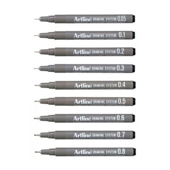 Artline Drawing System Teknik Çizim Kalemi 9lu Set ürün görseli 1